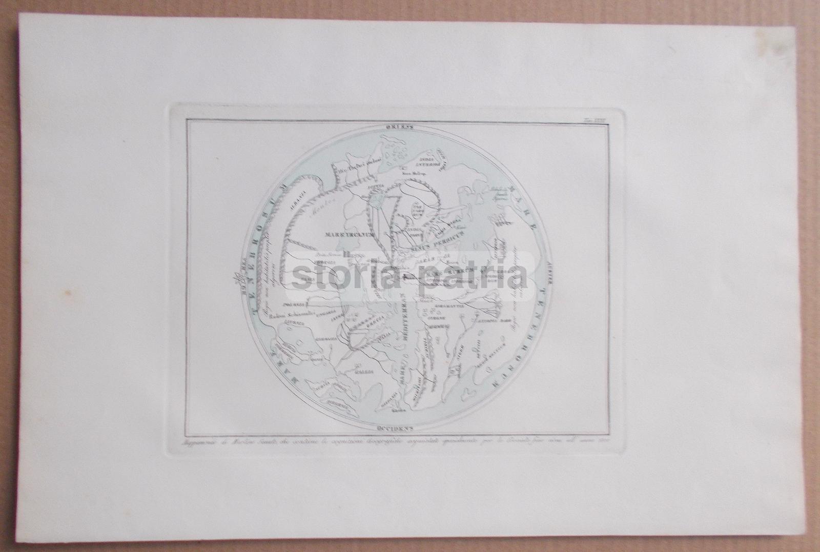 Antica Cartografia, Crociate, Martino Sanuto, Gallia, Grecia, Italia, Spagna, Antiochia immagine 3