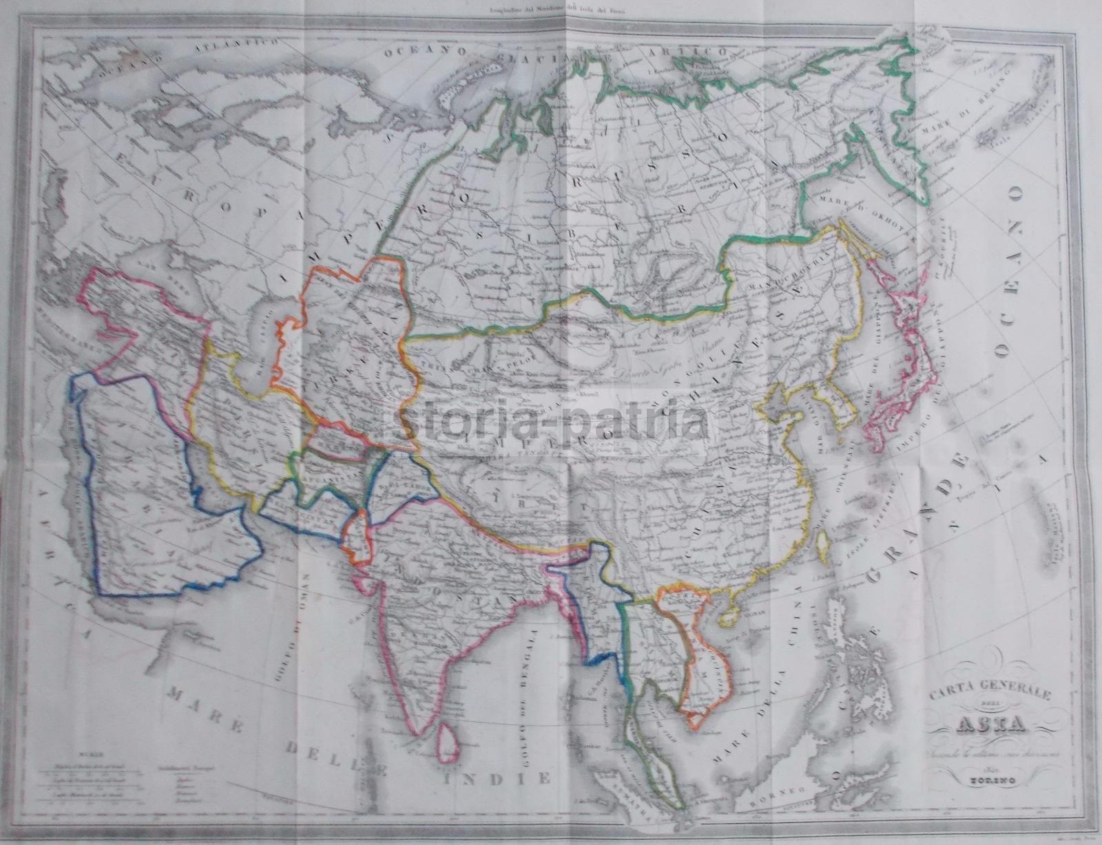 Antica Cartografia, Europa, Turchia, Arabia, Asia, India, Cina, Siam, Giappone, Russia immagine 1