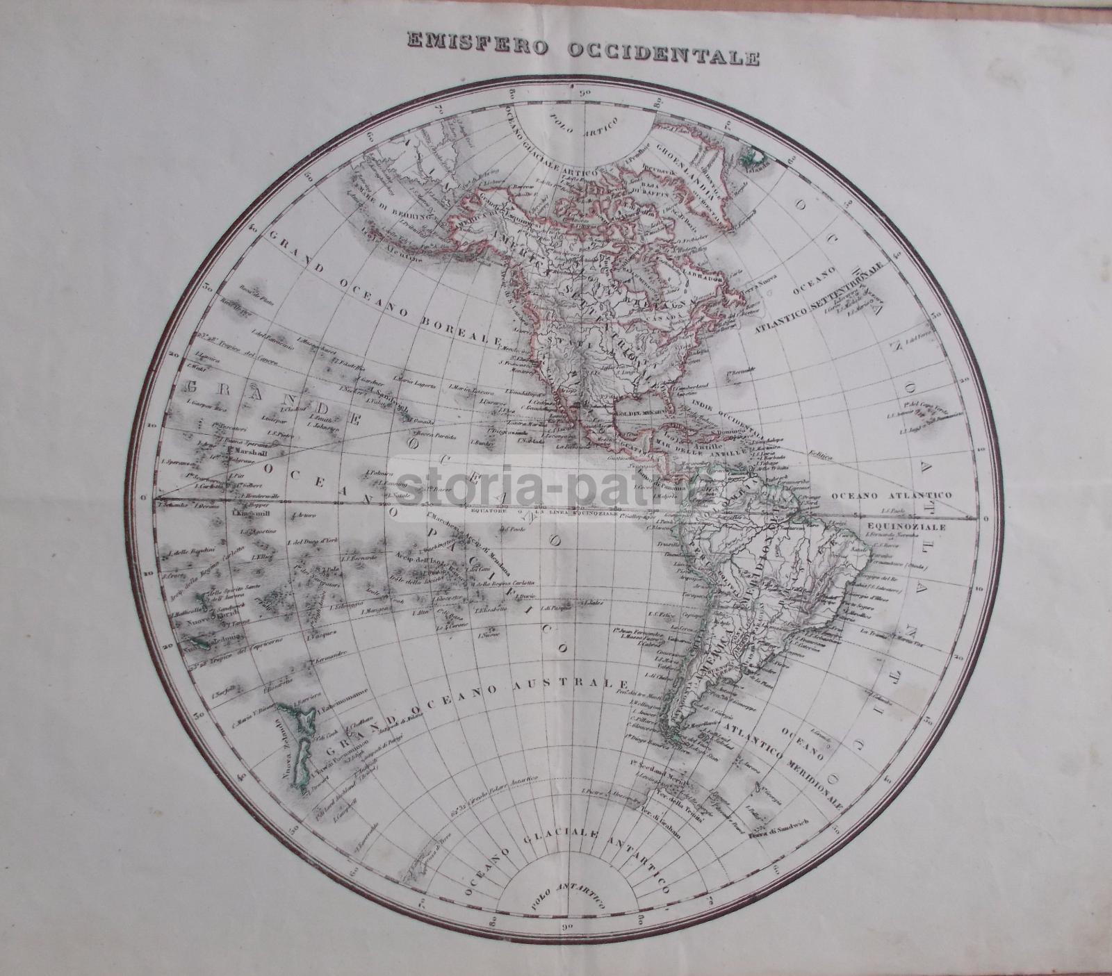 Antica Cartografia, Mappamondo, Europa, Asia, Americhe, Australia, Oceania, Africa, Polo immagine 6