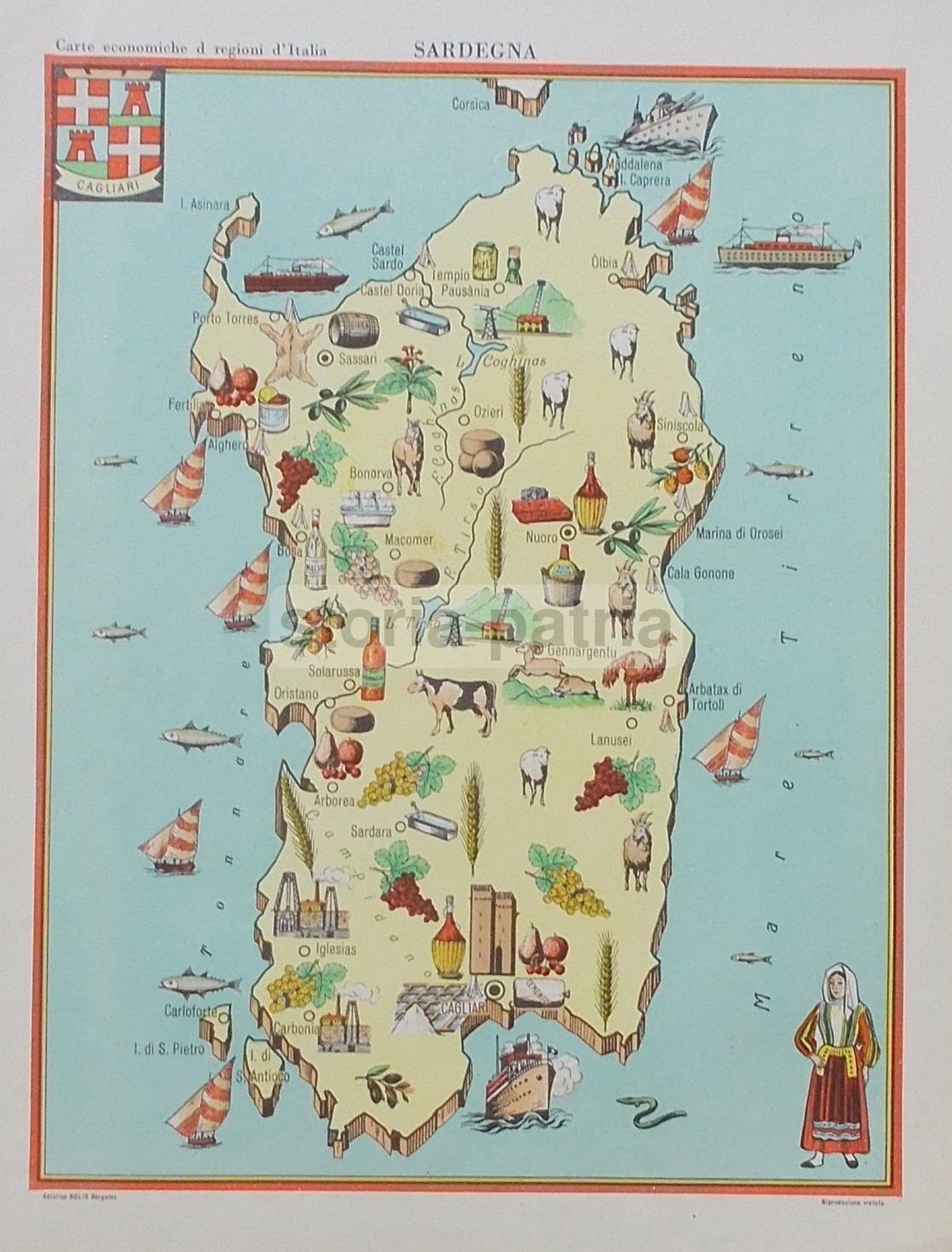 Arte Storia Economia Turismo Folklore, Sardegna, Cagliari, Maddalena, Oristano, Olbia immagine 1