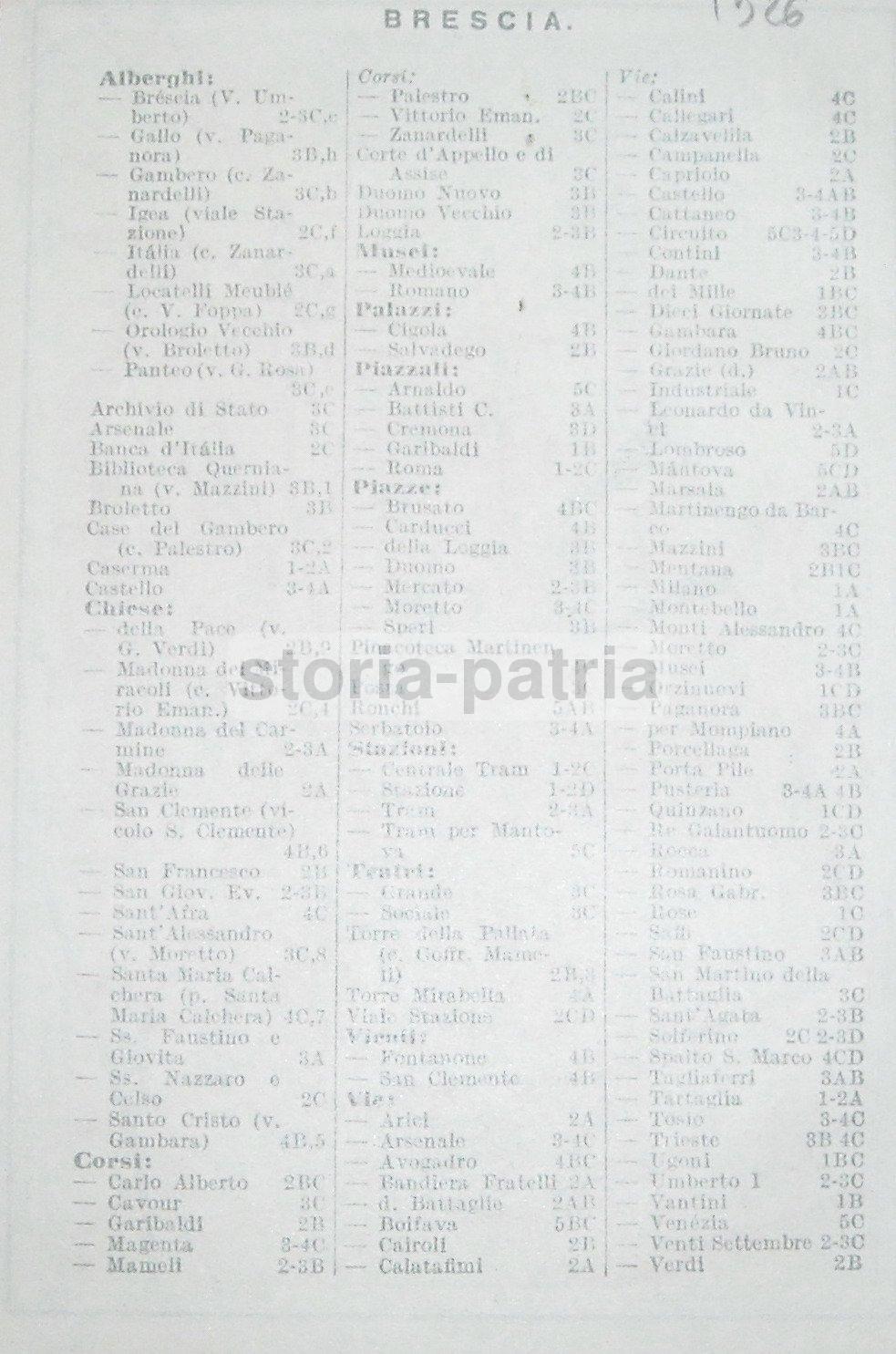 Brescia, Antica Mappa Topografica, Ronchi, Castello, Loggia, Stazione, Duomo, Musei, 900 immagine 2