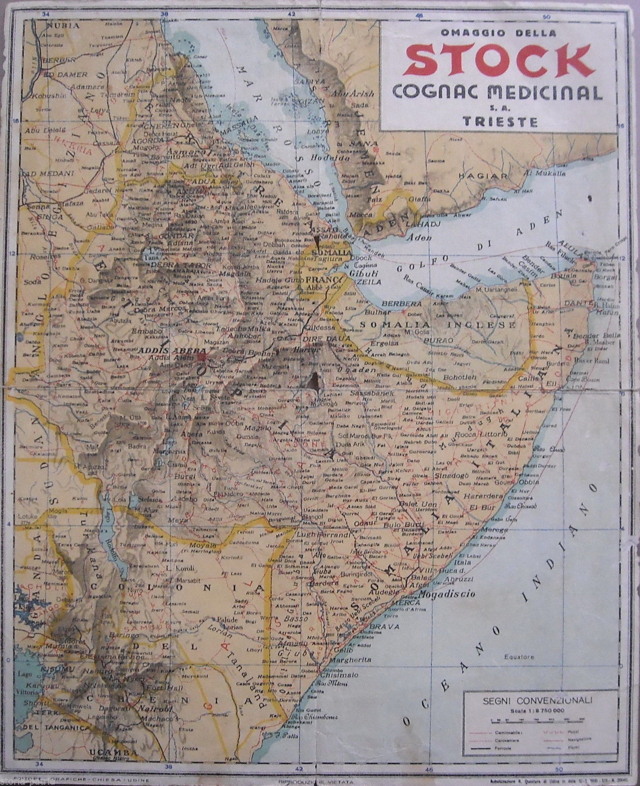 Colonie, Africa Orientale, Etiopia, Somalia, Kenya, Liquore, Stock, Trieste immagine 1