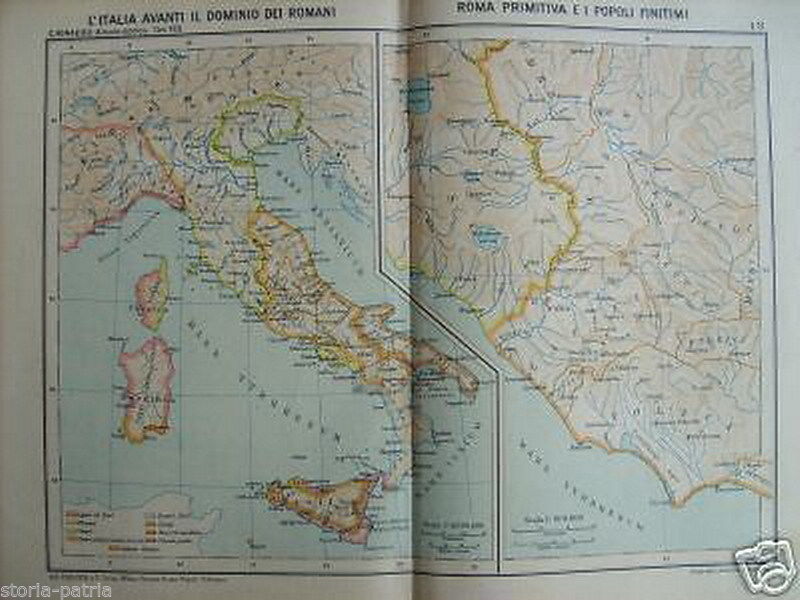 Italia Preromana, Lazio, Anzio, Umbria, Abruzzo, Ostia, Ardea, Mappa Geografica, Locchi immagine 1