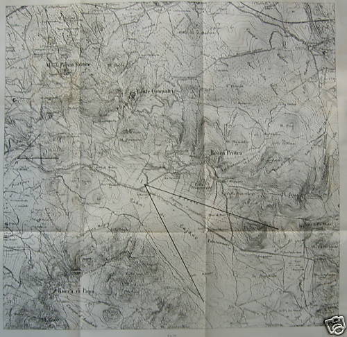 Lazio, Dintorni Di Roma, Rara Mappa Topografica, Geologia immagine 1