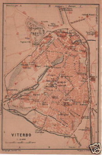 Lazio, Viterbo, Interessante Mappa Topografica, 1904, Da Collezione, d'Epoca immagine 1