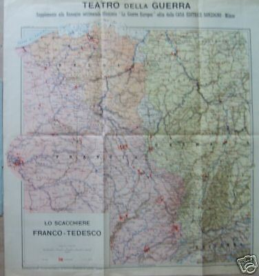 Militaria, Guerra Europea, Fronte Franco Tedesco, Mappa immagine 1