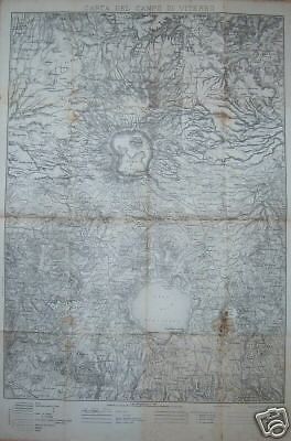 Militaria, Viterbo, Grande Cartografia, Bracciano, d'Epoca immagine 1