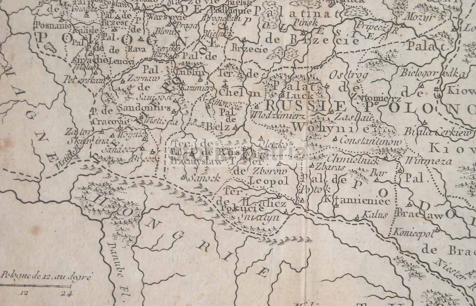 Polonia, Ungheria, Russia, Baltico, Lituania, Smolensk, Kiowie, Livonia, Antica Mappa immagine 5
