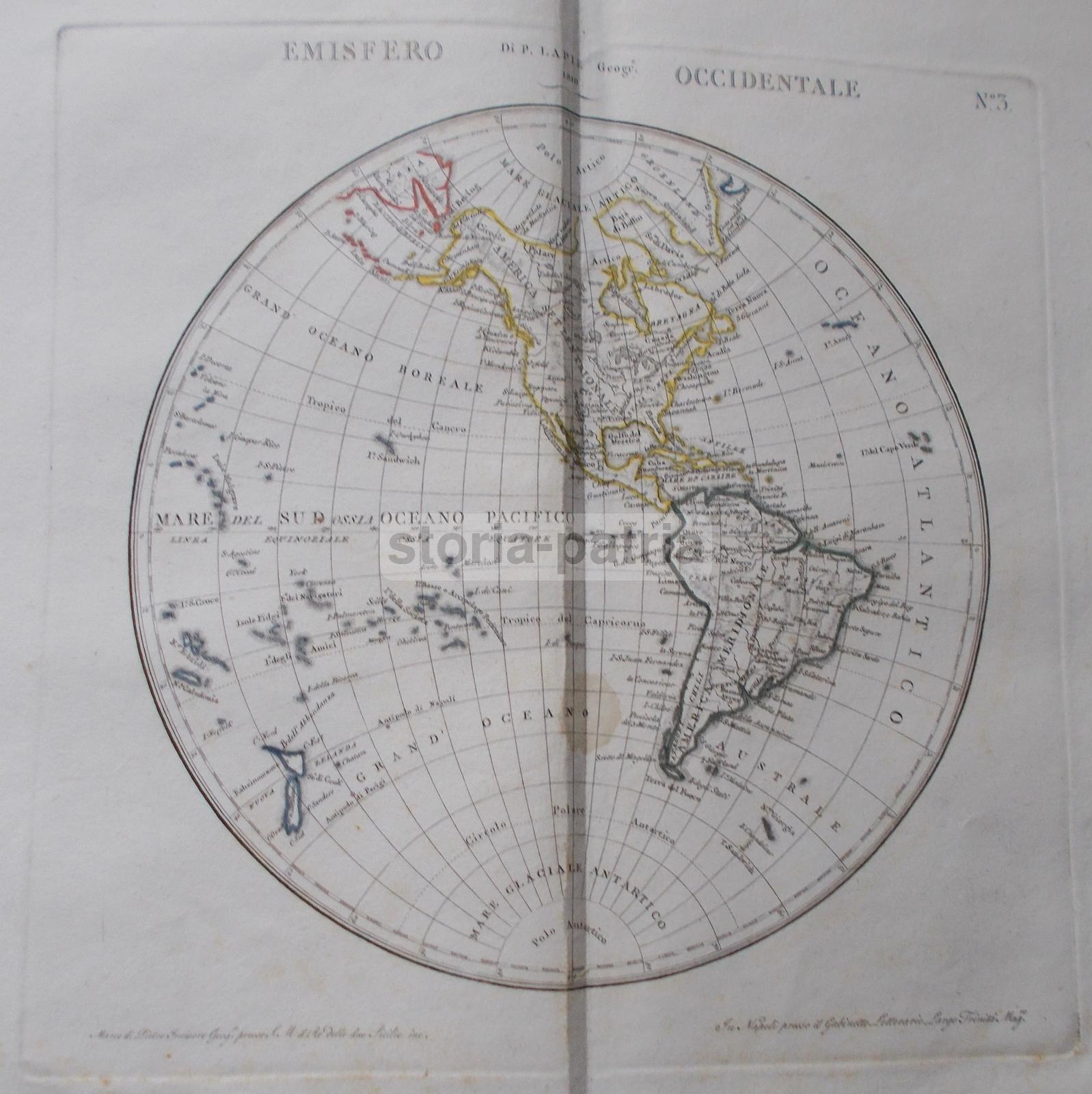 Rara Cartografia, Mappamondo, America, Asia, Europa, Africa, Oceania, Due Antiche Mappe immagine 1