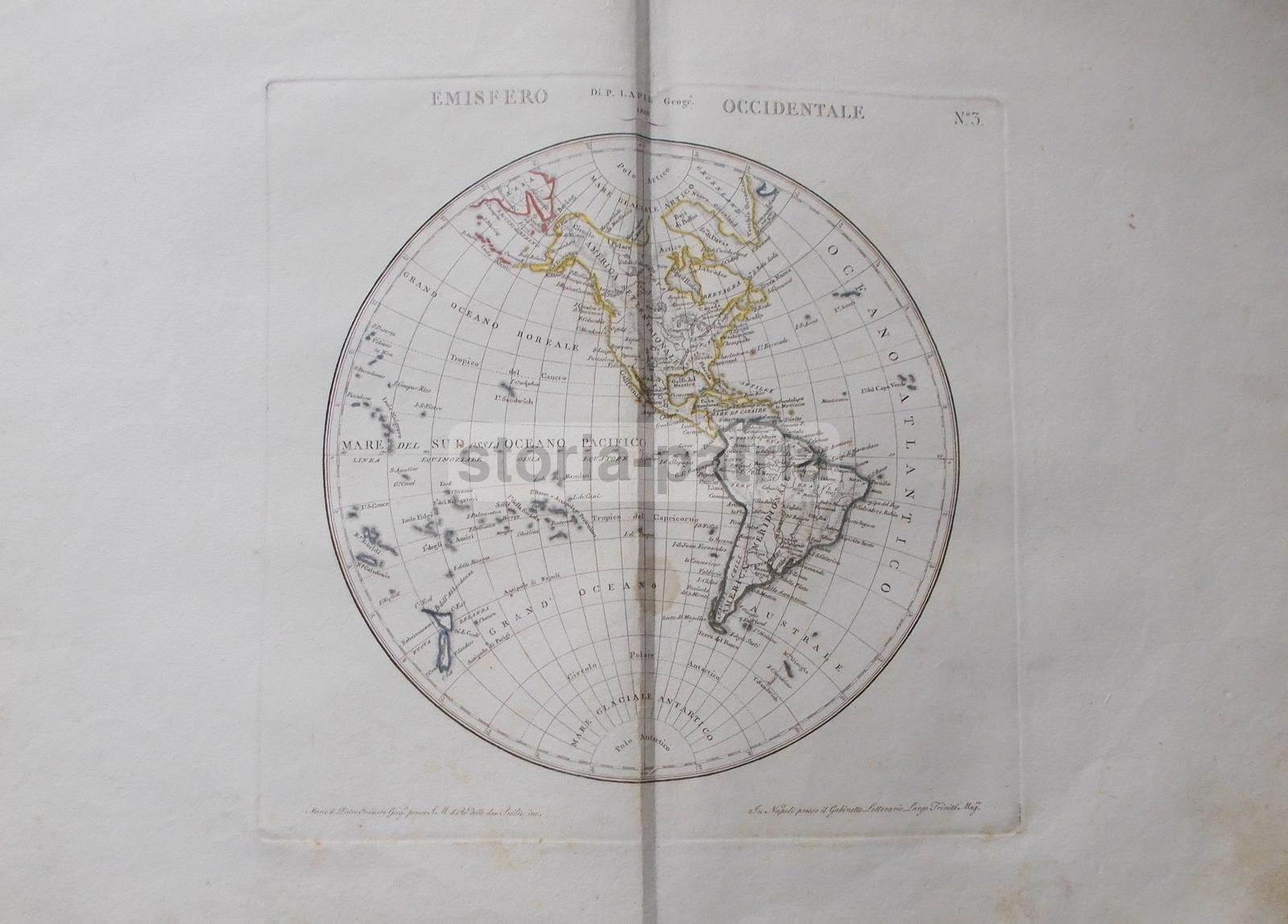 Rara Cartografia, Mappamondo, America, Asia, Europa, Africa, Oceania, Due Antiche Mappe immagine 3