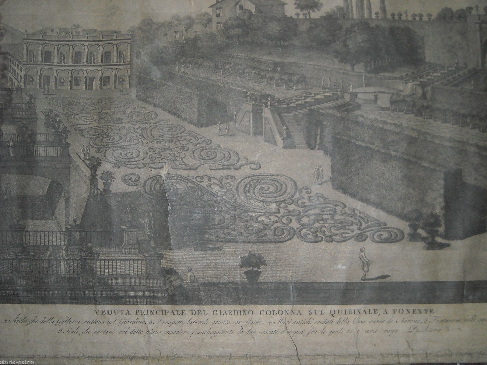 Roma, Architettura Dei Giardini, Quirinale, Galleria Colonna, Ampia Veduta, Pannini immagine 1