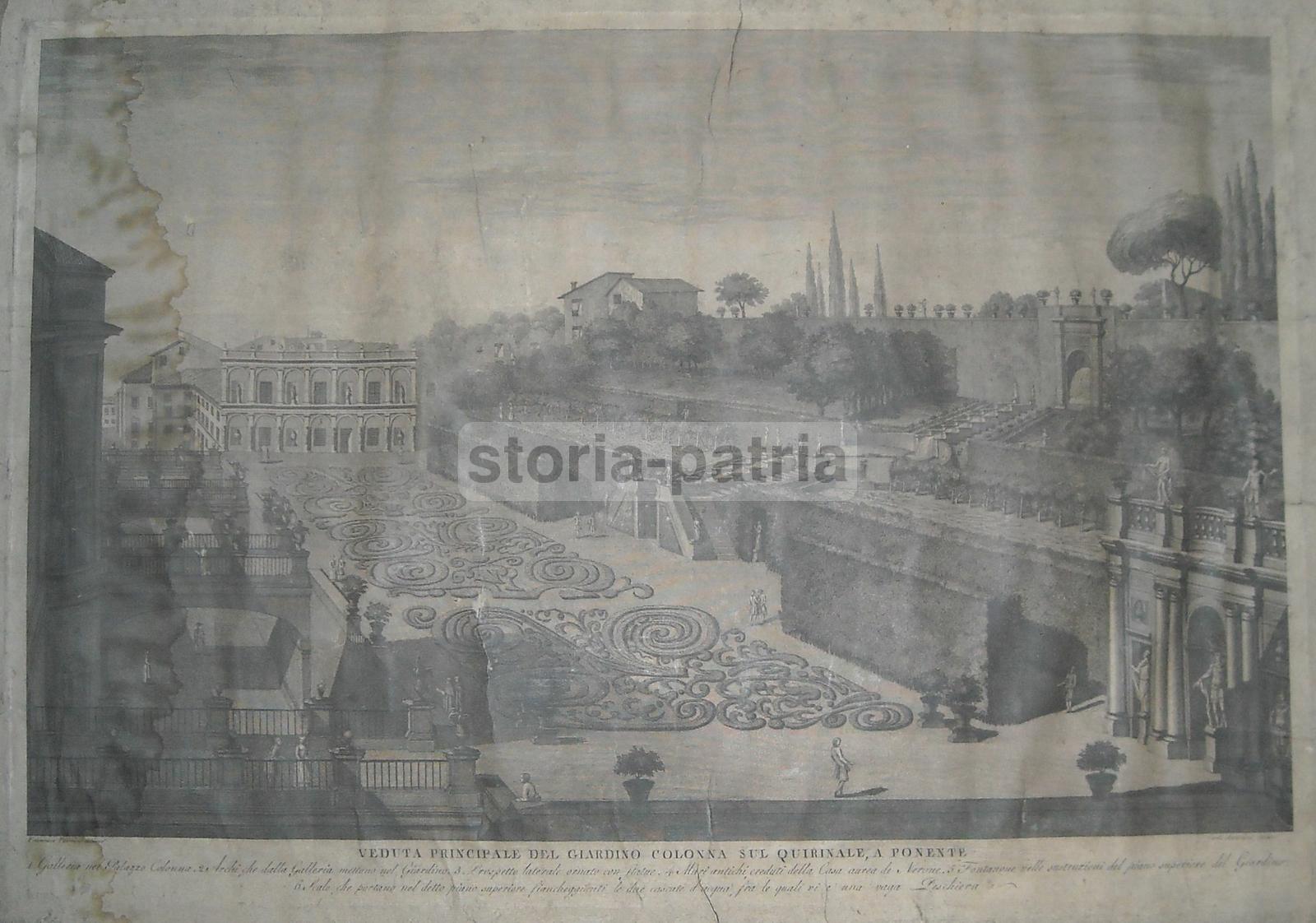 Roma, Architettura Dei Giardini, Quirinale, Galleria Colonna, Ampia Veduta, Pannini immagine 4
