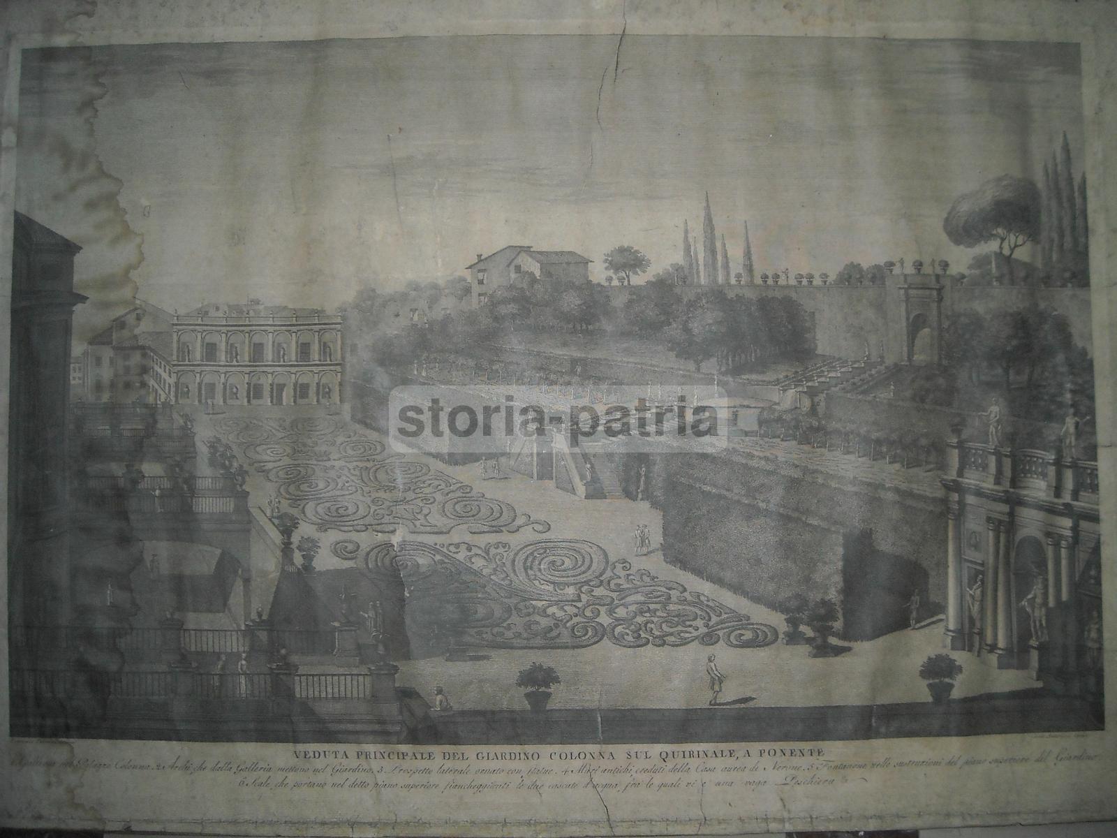 Roma, Architettura Dei Giardini, Quirinale, Galleria Colonna, Ampia Veduta, Pannini immagine 5
