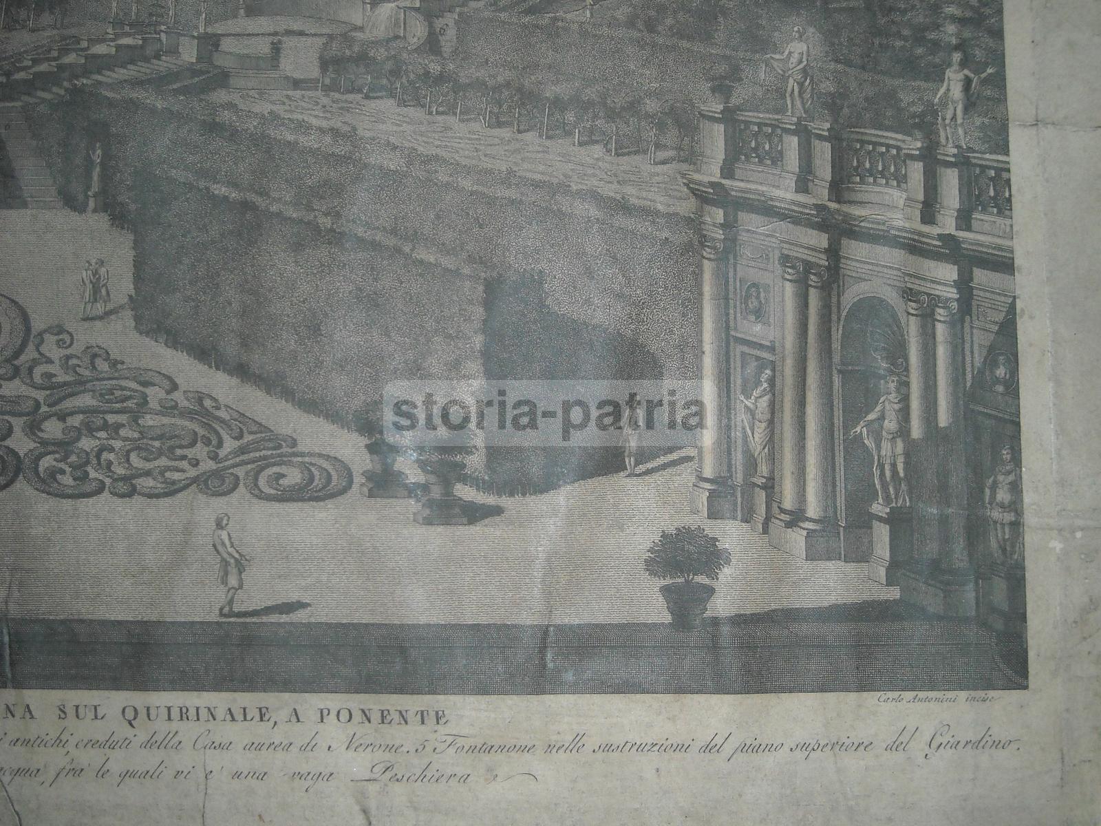 Roma, Architettura Dei Giardini, Quirinale, Galleria Colonna, Ampia Veduta, Pannini immagine 6