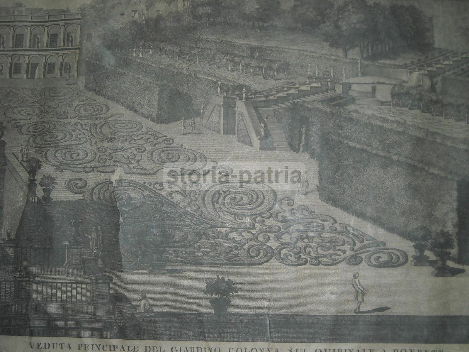 Roma, Architettura Dei Giardini, Quirinale, Galleria Colonna, Ampia Veduta, Pannini immagine 7