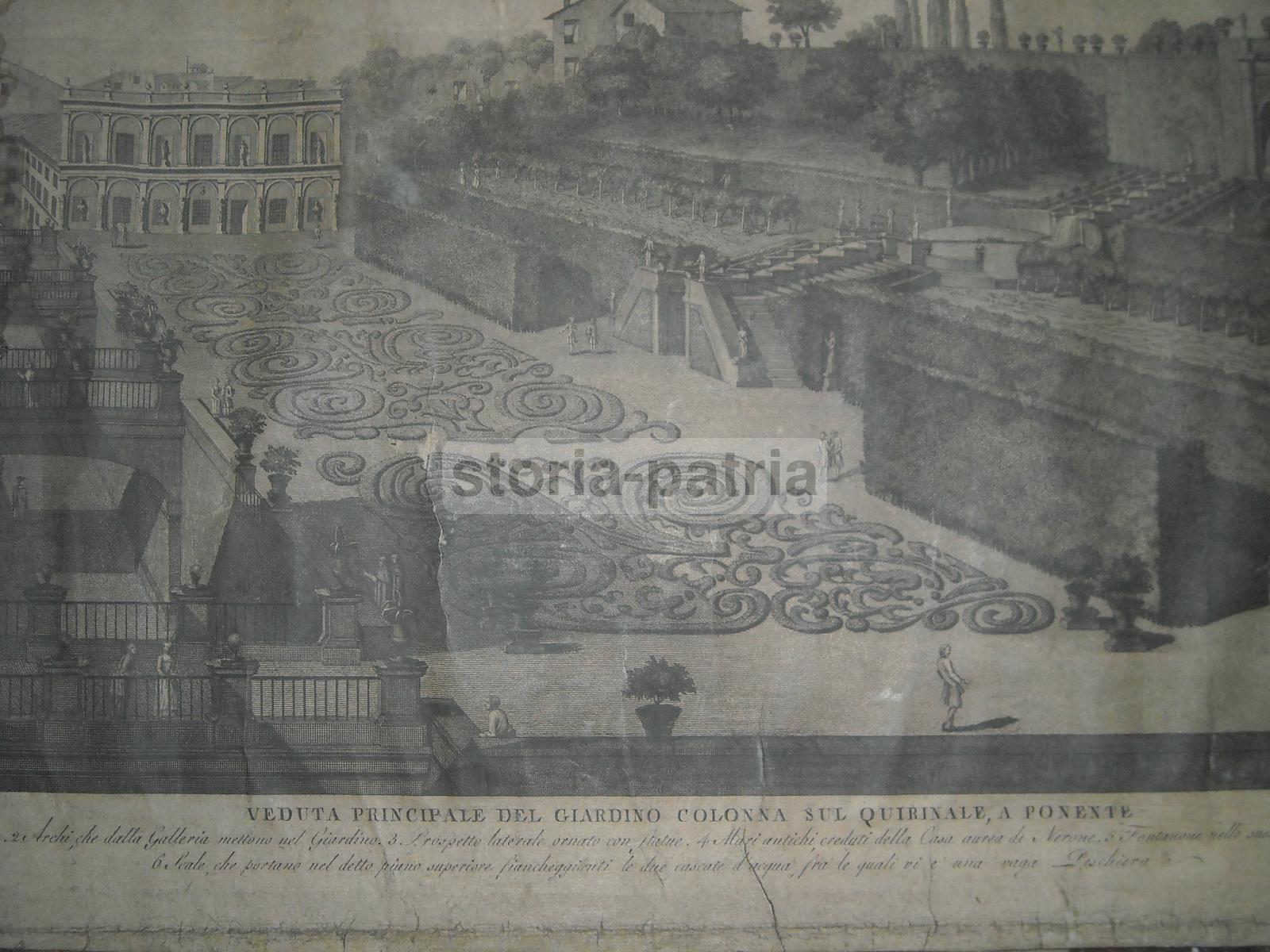 Roma, Architettura Dei Giardini, Quirinale, Galleria Colonna, Ampia Veduta, Pannini immagine 9