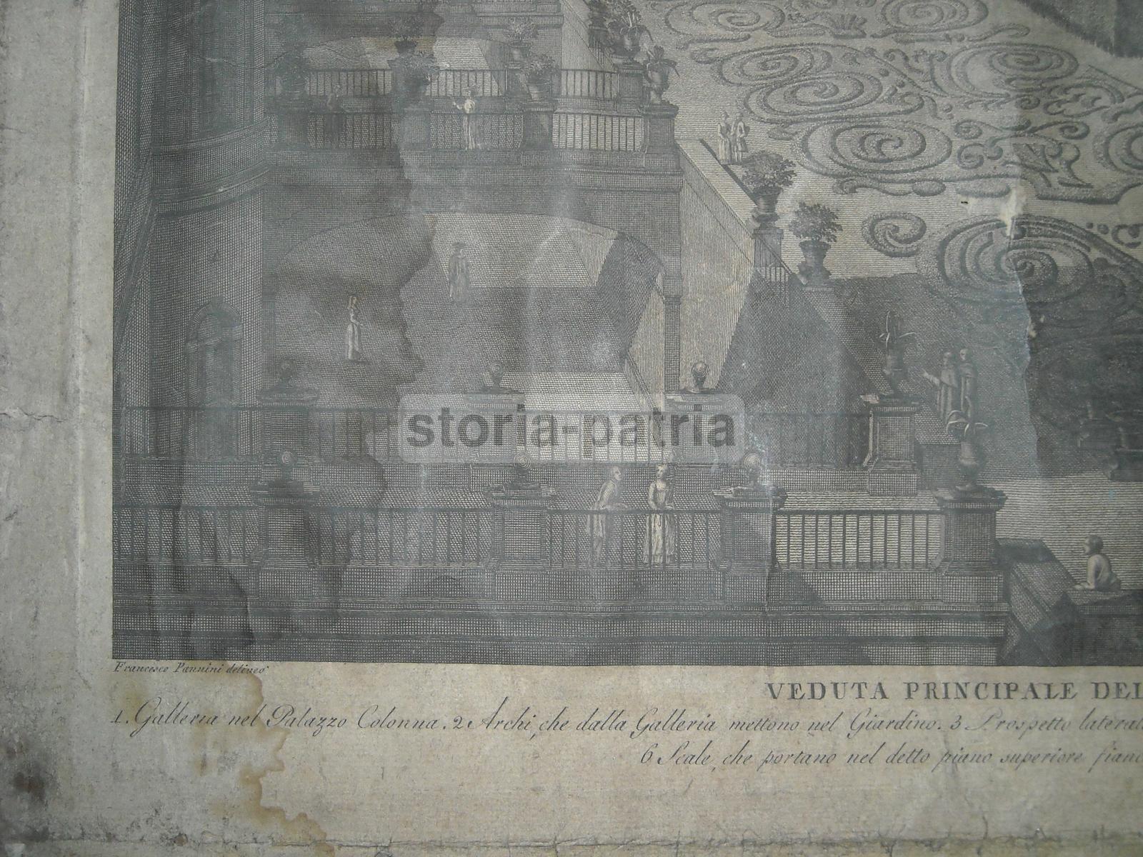 Roma, Architettura Dei Giardini, Quirinale, Galleria Colonna, Ampia Veduta, Pannini immagine 10