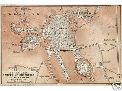 Sicilia, Siracusa, Gruppo Monumentale Del Paradiso, Antica Mappa, Topografia Locale immagine 1