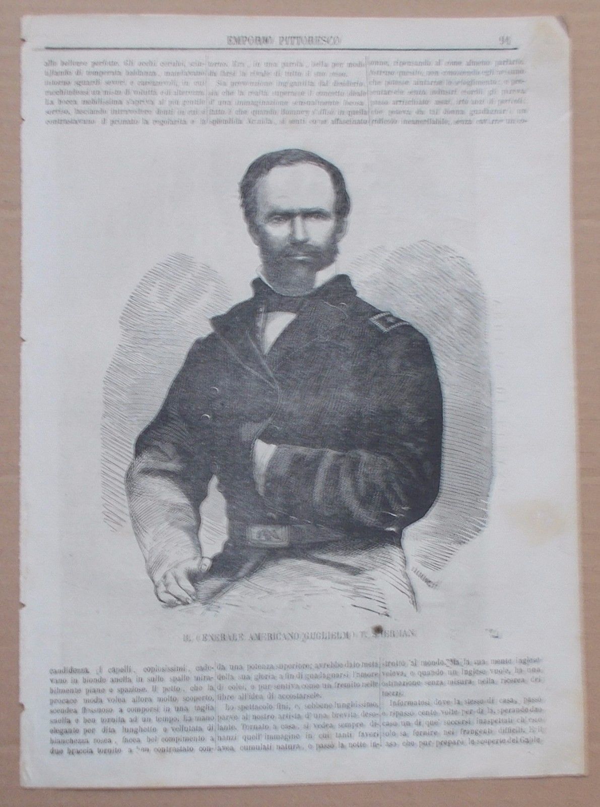 Svizzera, Lugano, Ampia Veduta Panoramica, Antica Incisione Xilografica, Decorativa immagine 1